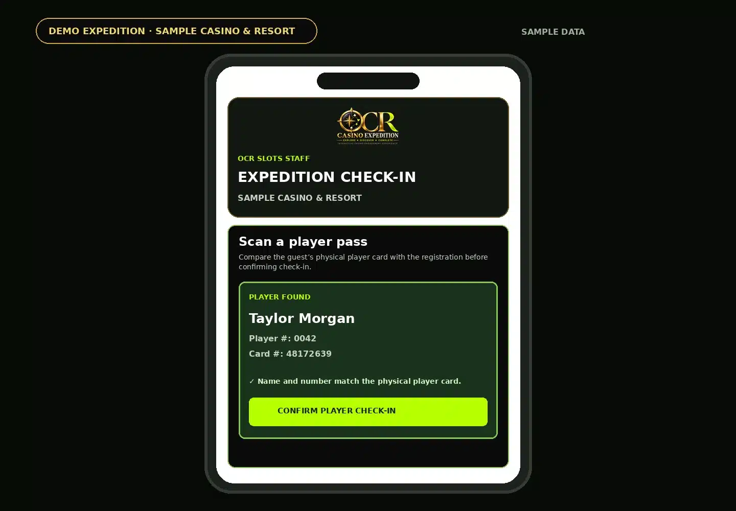 OCR Casino Expedition walkthrough step 3